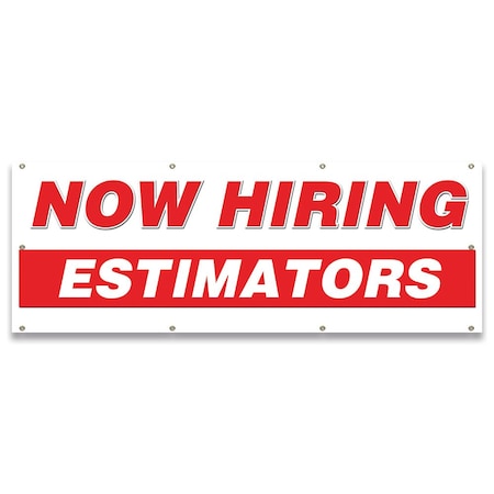 Signmission Now Hiring Estimators Banner Apply Inside Accepting Application Single Sided B-96-30236